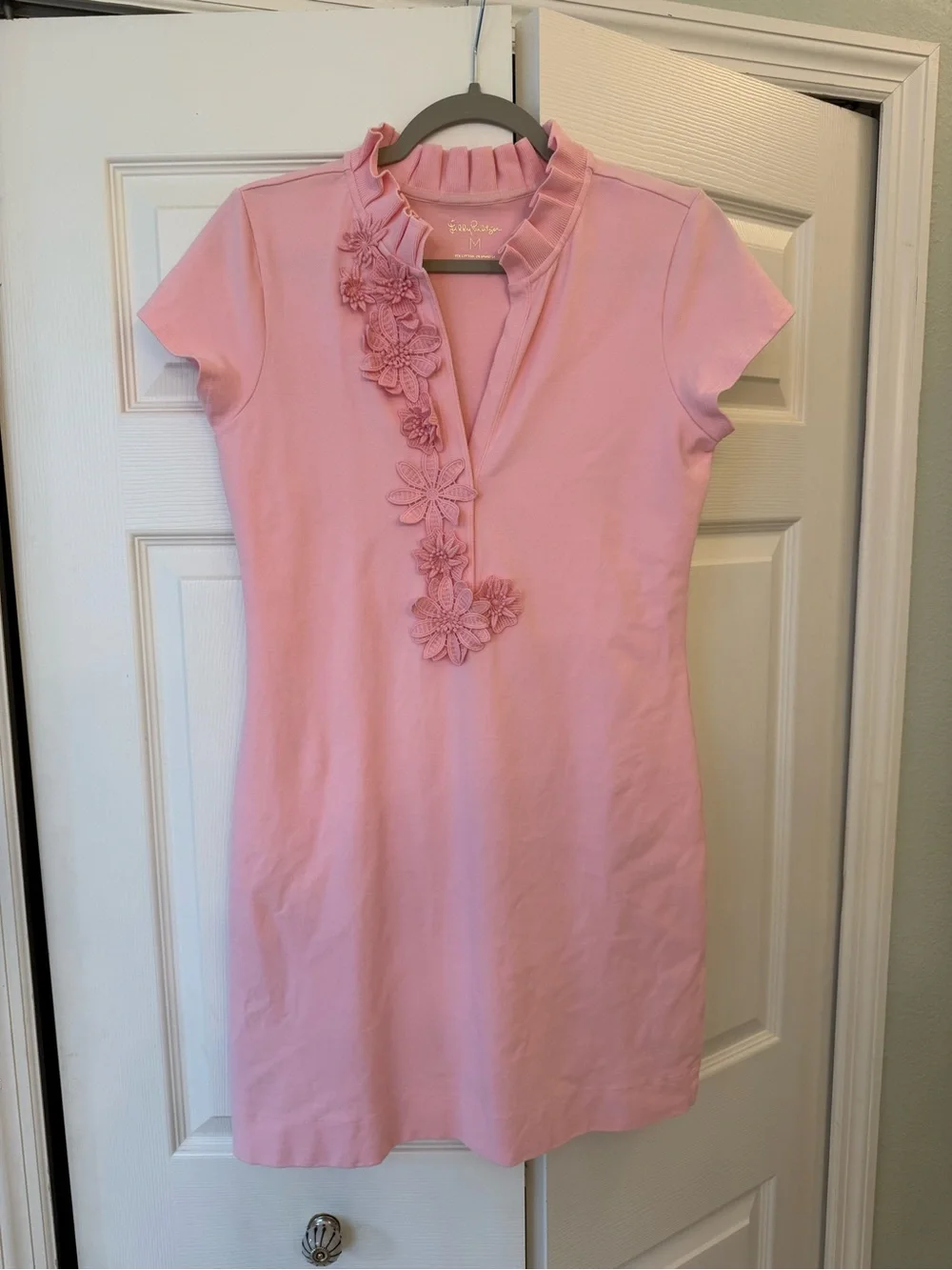 Lilly Pulitzer clary polo dress Pink size medium like new - Picture 2 of 9